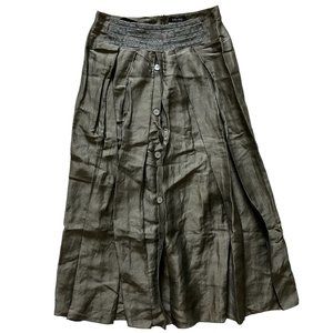 MaxMara Olive Green Maxi Skirt